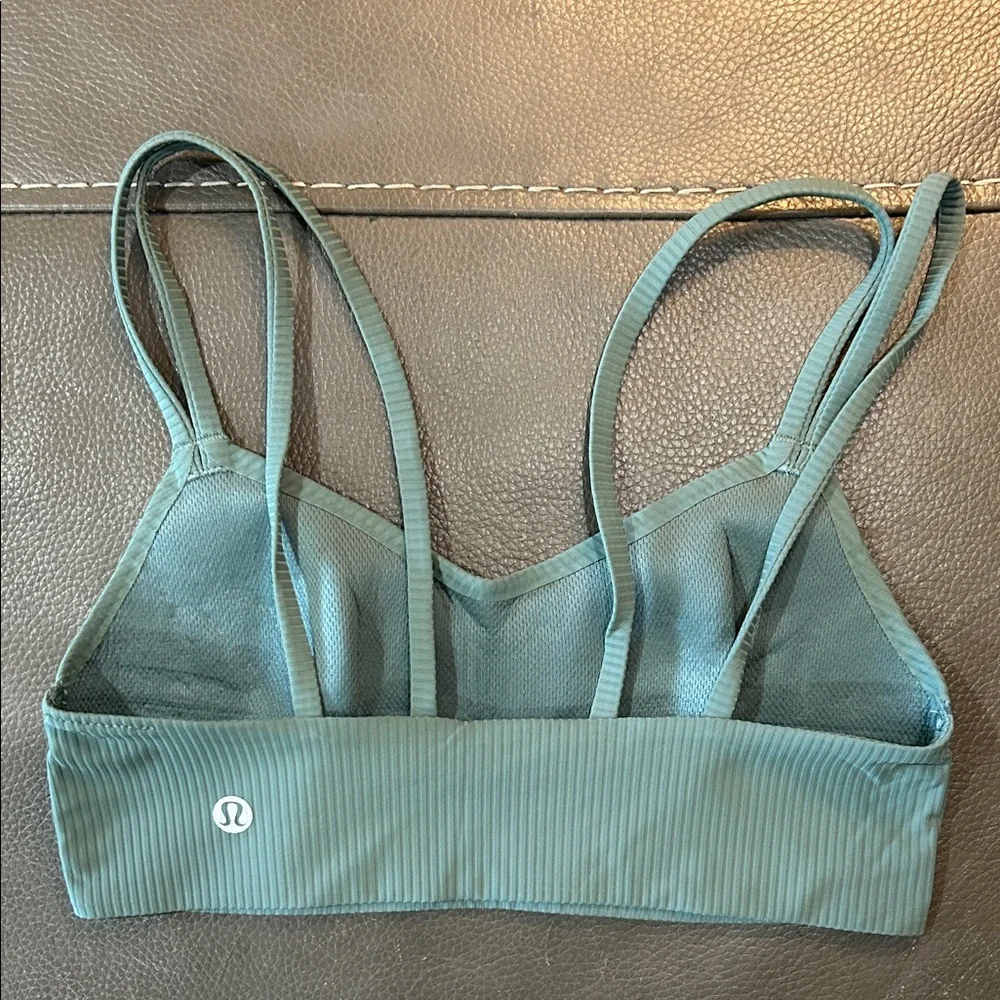 Lululemon Like a Cloud Ribbed Longline Bra in Sea Water. Pit to pit 13” - Picture 2 of 3